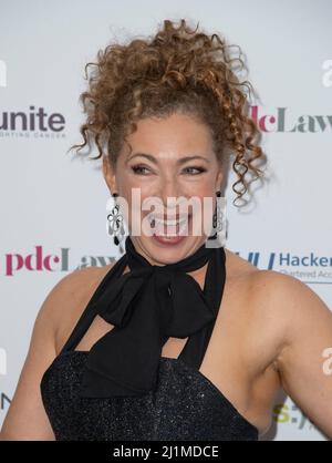 London, UK. 26th Mar, 2022. LONDON - ENGLAND 26 MAR 22: Alex Kingston attends the Strictly Dancing Ball in aid of Teens Unite Fighting Cancer, Grosvenor House, London UK on the 26th March 2022. Photo by Gary Mitchell/Alamy Live News Stock Photo