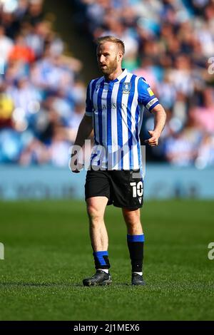 Hillsborough, Sheffield, England - 26th March 2022 Barry Bannan (10) of Sheffield Wednesday - during the game Sheffield Wednesday v Cheltenham Town, Sky Bet League One, 2021/22, Hillsborough, Sheffield, England - 26th March 2022  Credit: Arthur Haigh/WhiteRosePhotos/Alamy Live News Stock Photo