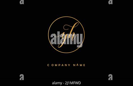 YH or hy alphabets letters logo monogram Stock Vector