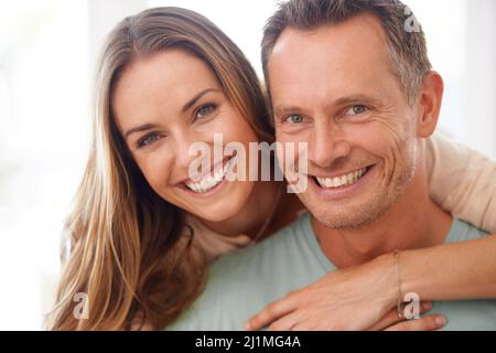 Happily married. Portrait of a happy and affectionate couple. Stock Photo