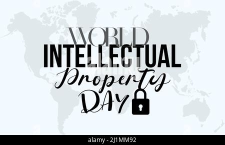 World Intellectual Property Day. Property right awareness template for banner, card, background. Stock Vector