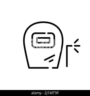 Welding helmet. Pixel perfect, editable stroke icon Stock Vector