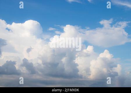 Dramatic sky and smoky clouds in a monsoon cloudy day Stock Photo