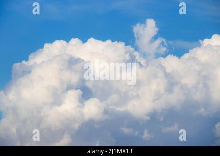 Dramatic sky and smoky clouds in a monsoon cloudy day Stock Photo