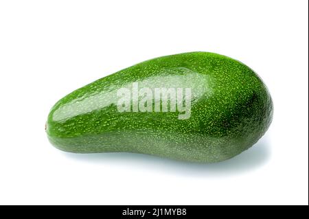 avocado isolated on white background with shadow. fresh ripe tropical avocado fruit. clean without dust Stock Photo