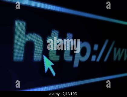 Find everything online. Closeup of a search bar on a computer screen. Stock Photo