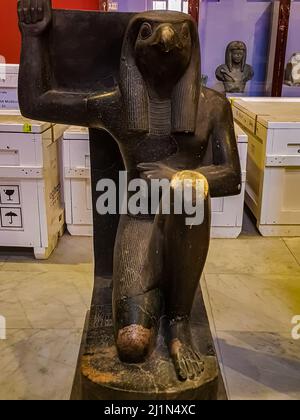 Cairo, Egypt - December 17, 2021: Detail from Egyptian Museum in Cairo, Egypt. It is founded at 1902 and have more than 120.000 ancient Egyptian items Stock Photo