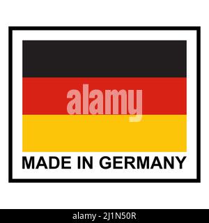 Made in Germany seal, product tag label sign, sticker quality stamp vector illustration . Stock Vector