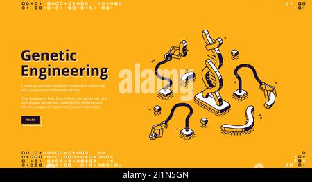 Genetic engineering isometric page design with genome sequencing ...
