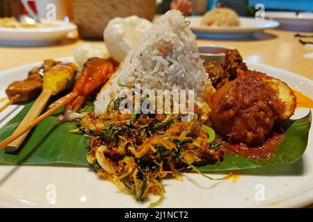Nasi Bali Rice, Mix Bali Rice, Jakarta, Indonesia Stock Photo - Alamy