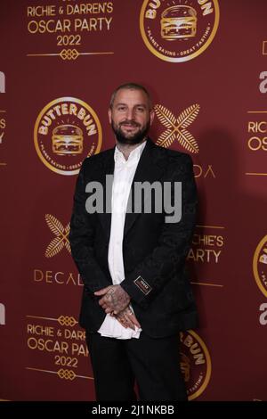 Shoe Surgeon arrives at Darren Dzienciol and Richie Akiva’s Oscar Party held at a Bel Air residence in Los Angeles, CA on Saturday, ?March 26, 2022. (Photo By Conor Duffy/Sipa USA) Stock Photo