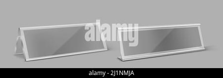 Table Card Holder, Empty Name Vector Realistic Mockup Of, 53% OFF