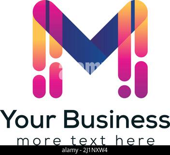 Technology letter M Logo design  Stock Vector