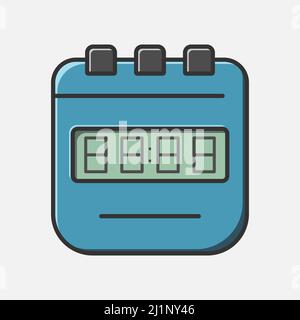 Electronic stopwatch vector flat illustration Stock Vector