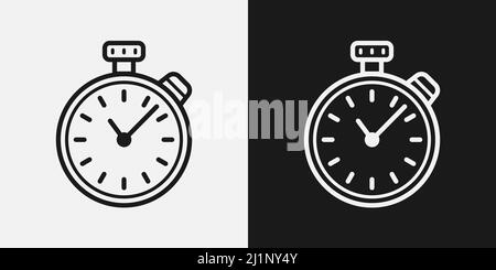 Stopwatch basic vector line icon Stock Vector