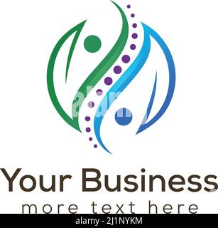 Healthy leave logo design for life care  Stock Vector