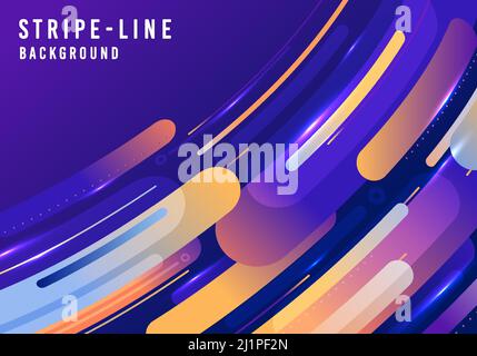 Abstract liquid pattern stripe lines decorative artwork style. Overlapping design template background. RGB Illustration vector Stock Vector
