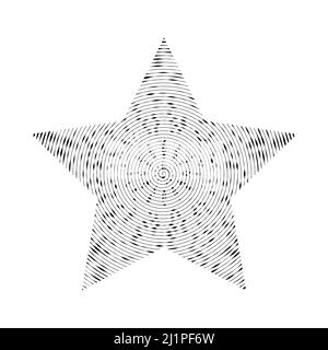 Stylized star shape on white background. Stock Photo