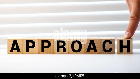 APPROACH word made with building blocks, concept Stock Photo