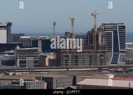 Cape Town South Africa. 2002. Commercial building works on the foreshore in the city of Cape Town S Africa Stock Photo