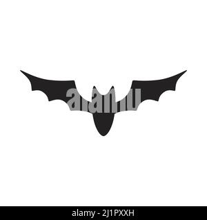 bat vector icon logo Halloween character ghost illustration cartoon symbol graphic Stock Vector