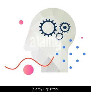 Igniting the Brain Working Process - Icon as EPS 10 File Stock Vector