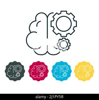 Igniting the Brain Working Process - Icon as EPS 10 File Stock Vector
