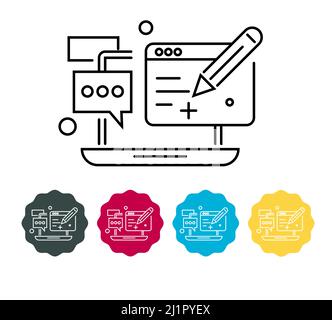 Content Development for Website - Icon as EPS 10 File Stock Vector
