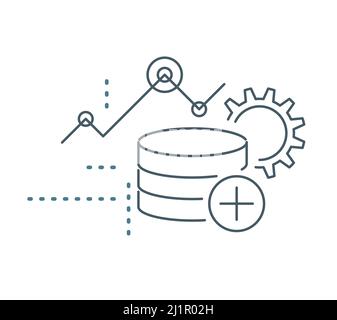 Database Management Technology - Icon as EPS 10 File Stock Vector