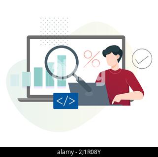 Software Development Process - Illustration as EPS 10 File Stock Vector