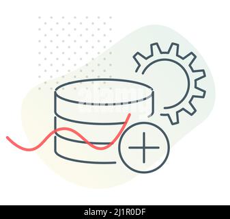 Database Management Technology - Icon as EPS 10 File Stock Vector