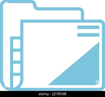 Folder icon flat design template vector illustration Stock Vector