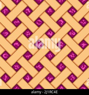 Seamless pattern with purple berry pie texture. Colored vector background. Stock Vector