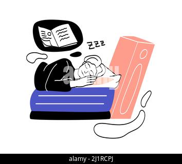 Person with interesting book abstract concept Stock Vector