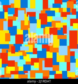 Bright colorful abstract geometric in a seamless repeat pattern - Vector Illustration Stock Vector