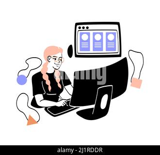Creative worker abstract concept Stock Vector
