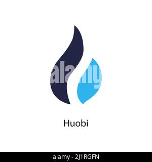 Huobi cryptocurrency icon - one of the largest and most trusted exchanges. Vector illustration Stock Vector