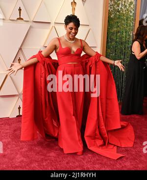 Los Angeles, United States. 27th Mar, 2022. Ariana DeBose arrives for the 94th annual Academy Awards at the Dolby Theatre in the Hollywood section of Los Angeles on Sunday, March 27, 2022. Photo by Jim Ruymen/UPI Credit: UPI/Alamy Live News Stock Photo