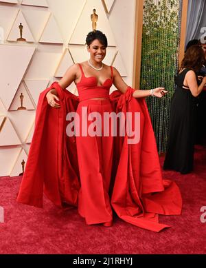 Los Angeles, United States. 27th Mar, 2022. Ariana DeBose arrives for the 94th annual Academy Awards at the Dolby Theatre in the Hollywood section of Los Angeles on Sunday, March 27, 2022. Photo by Jim Ruymen/UPI Credit: UPI/Alamy Live News Stock Photo