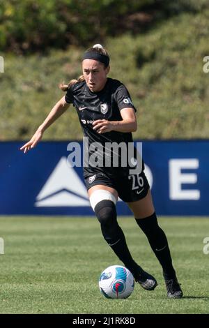 Angel City Fc Midfielder Hope Breslin 26 During A Nwsl Match Against The Ol Reign Saturday March 26 22 At The Titan Stadium In Fullerton Ca The Reign Defeated Angel City 3 1
