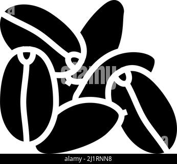 spelt seed glyph icon vector illustration Stock Vector