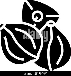 buckwheat seed glyph icon vector illustration Stock Vector