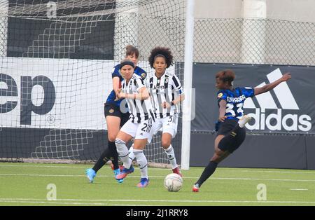 during the Women's Italian championship Serie A TimVision football match between Juventus FC and FC Internazionale on March 27, 2022 at Juventus Training Center in Vinovo near Turin, Italy - Photo Nderim Kaceli / DPPI Stock Photo