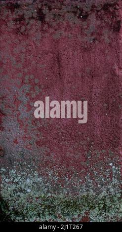 Red and gray concrete corroded wall with lots of texture Stock Photo