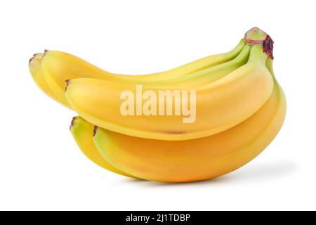 Bunch of ripe bananas isolated on white Stock Photo