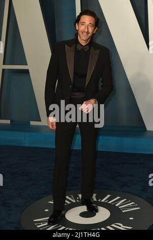 Beverly Hills, USA. 27th Mar, 2022. Adrien Brody attends the 2022 Vanity Fair Oscar Party at the Wallis Annenberg Center for the Performing Arts on March 27, 2022 in Beverly Hills, California. Photo: Casey Flanigan/imageSPACE/Sipa USA Credit: Sipa USA/Alamy Live News Stock Photo