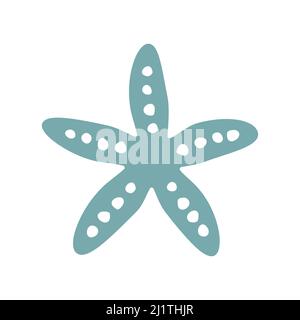Sea starfish vector single icon, separate isolated illustration Stock Vector