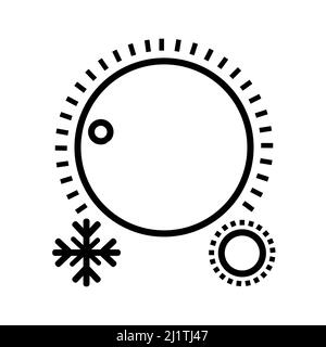 Temperature control equipment. Abstract vector icon on the white, Illustration isolated for graphic and web design. Simple flat symbol. Stock Vector