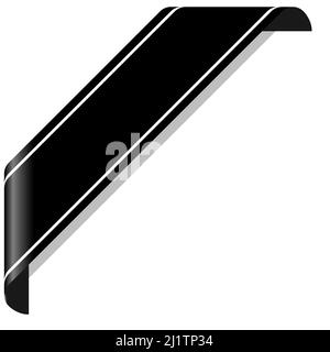 eps vector illustrating mourning concept with black awareness banner isolated on white background Stock Vector