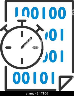 Fast Development Icon. Editable Bold Outline With Color Fill Design. Vector Illustration. Stock Vector